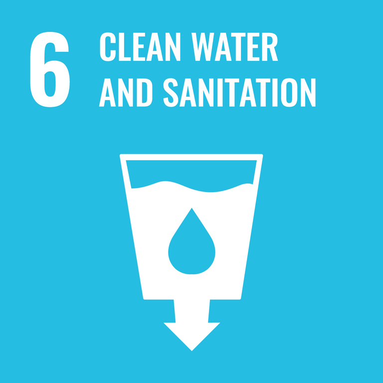 <b>SDG6 – SAUBERES WASSER UND SANITÄREINRICHTUNGEN</b><br>Verfügbarkeit und nachhaltige Bewirtschaftung von Wasser und Sanitärversorgung für alle gewährleisten
