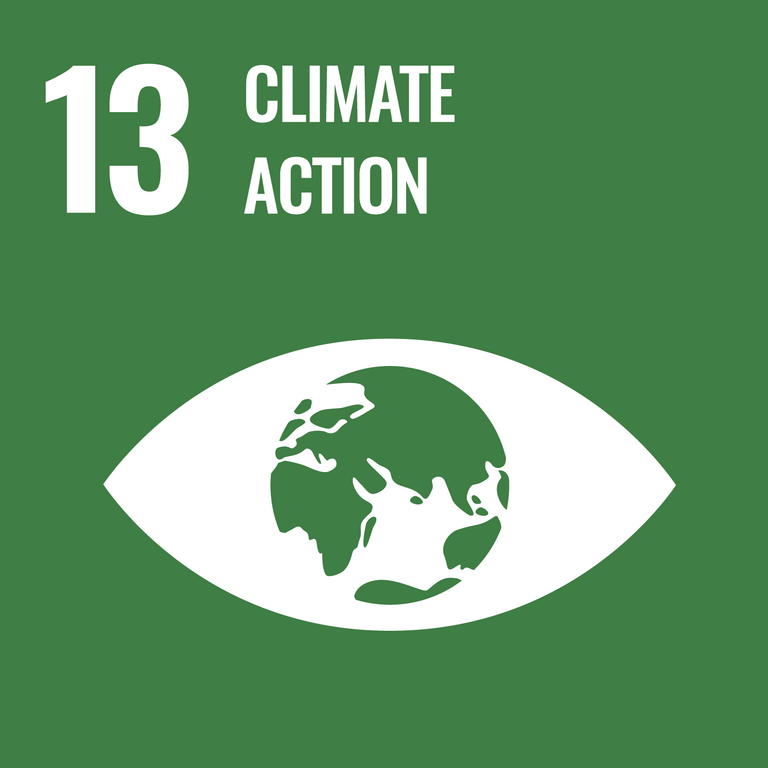 <b>SDG13 – MASSNAHMEN ZUM KLIMASCHUTZ</b><br>Umgehend Massnahmen zur Bekämpfung des Klimawandels und seiner Auswirkungen ergreifen